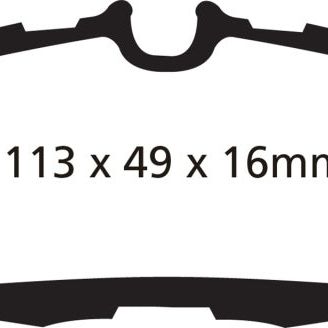 EBC 10-14 Ford Mustang 3.7 Yellowstuff Rear Brake Pads-Brake Pads - Performance-EBC-EBCDP41870R-SMINKpower Performance Parts