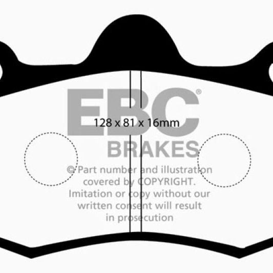 EBC 11+ Mclaren MP4-12C 3.8 Twin Turbo Yellowstuff Rear Brake Pads-Brake Pads - Performance-EBC-EBCDP4036R-SMINKpower Performance Parts