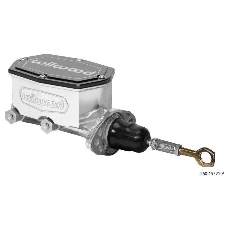 Wilwood Compact Tandem Master Cylinder - 15/16in Bore - w/Pushrod fits Mustang (Ball Burnished) - SMINKpower Performance Parts WIL260-15521-P Wilwood