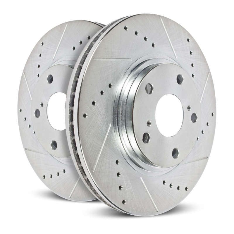 Power Stop 94-99 Chevrolet K1500 Suburban Front Evolution Drilled & Slotted Rotors - Pair - SMINKpower Performance Parts PSBAR8242XPR PowerStop