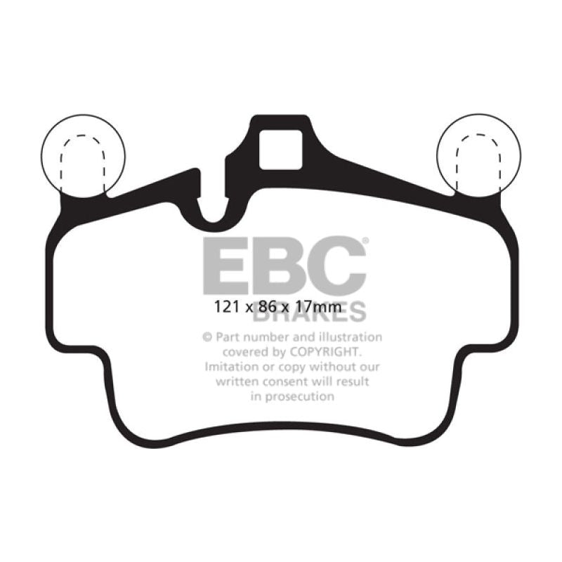 EBC 07-08 Porsche 911 (997) (Cast Iron Rotor only) 3.6 Carrera 2 Redstuff Front Brake Pads-Brake Pads - Performance-EBC-EBCDP32029C-SMINKpower Performance Parts