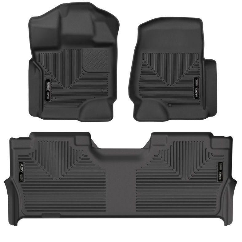 Husky Liners 21-24 Ford F-150 SuperCrew Weatherbeater Black Front & 2nd Seat Floor Liners - SMINKpower Performance Parts HSL94121 Husky Liners