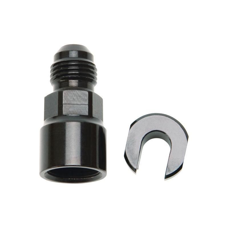 Russell Performance -6 AN Male to 5/16in SAE Quick-Disconnect Female (Black Single) - SMINKpower Performance Parts RUS644113 Russell