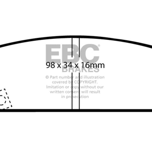 EBC 90-93 Infiniti M30 3.0 Redstuff Rear Brake Pads-Brake Pads - Performance-EBC-EBCDP3686/2C-SMINKpower Performance Parts