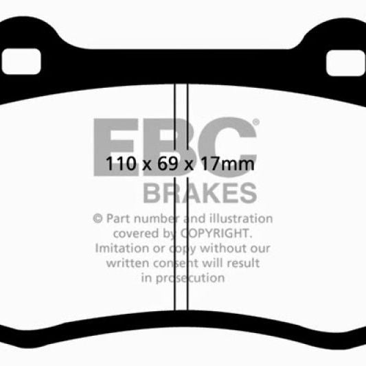 EBC 92-00 Dodge Viper 8.0 Yellowstuff Front Brake Pads-Brake Pads - Performance-EBC-EBCDP41031R-SMINKpower Performance Parts