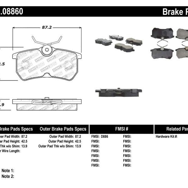 StopTech Performance Brake Pads-Brake Pads - Performance-Stoptech-STO309.08860-SMINKpower Performance Parts