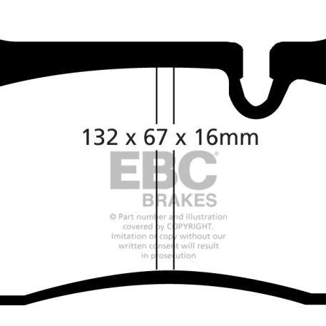 EBC 08-17 Audi R8 4.2L/5.2L Yellowstuff Rear Brake Pads-Brake Pads - Performance-EBC-EBCDP41127R-SMINKpower Performance Parts