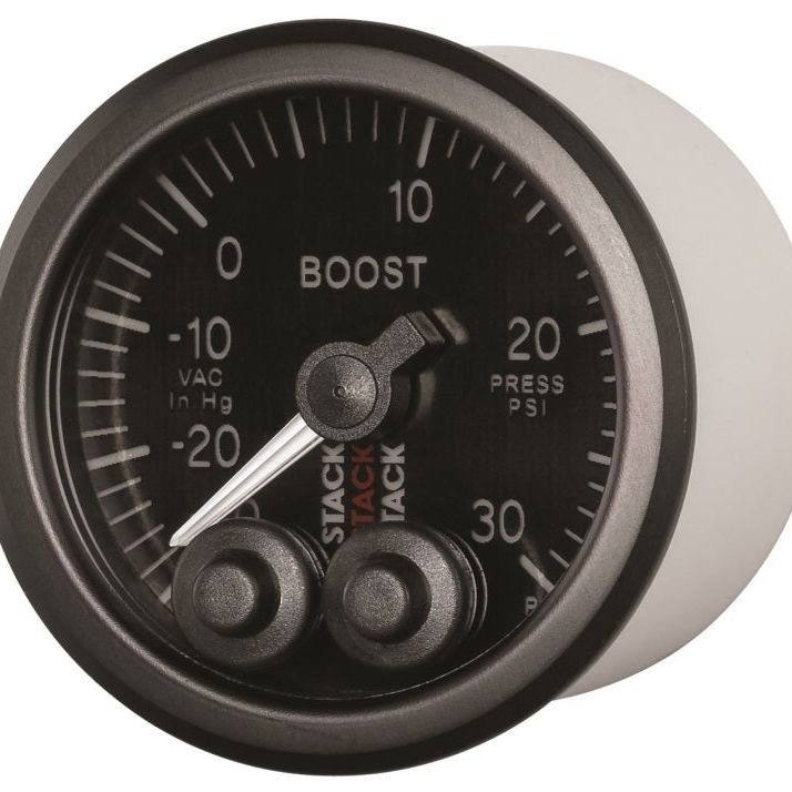 Autometer Stack Instruments 52mm -30INHG To +30PSI Pro Control Boost Pressure Gauge - Black - SMINKpower Performance Parts ATMST3512 AutoMeter