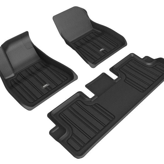 3D MAXpider 2020-2022 Tesla Model 3 Elitect 1st & 2nd Row Floormats - Black - SMINKpower Performance Parts ACEE1TL02601809 3D MAXpider