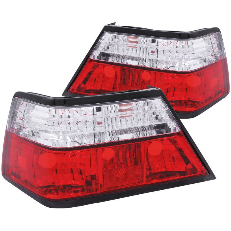 ANZO 1986-1995 Mercedes Benz E Class W124 Taillights Red/Clear-Tail Lights-ANZO-ANZ221159-SMINKpower Performance Parts