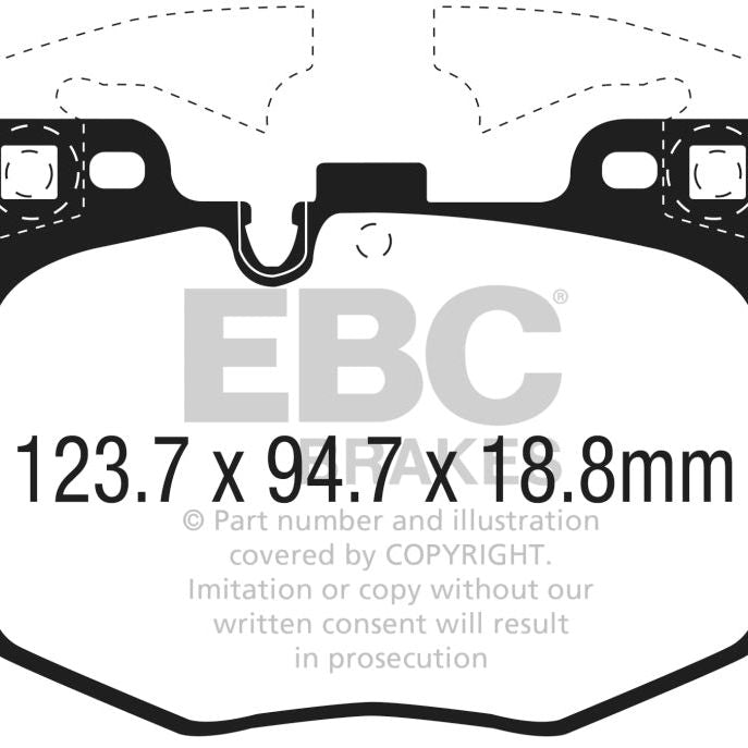 EBC 2017+ BMW 530 2.0L Turbo (G30) Redstuff Front Brake Pads-Brake Pads - Performance-EBC-EBCDP32302C-SMINKpower Performance Parts