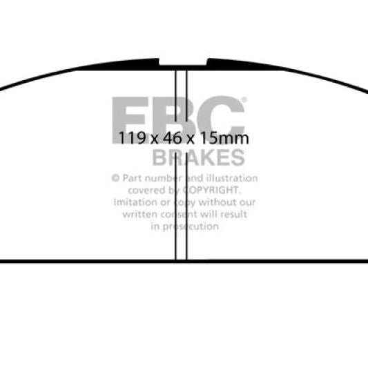 EBC 83-86 Toyota Camry 2.0 Redstuff Front Brake Pads-Brake Pads - Performance-EBC-EBCDP3453C-SMINKpower Performance Parts