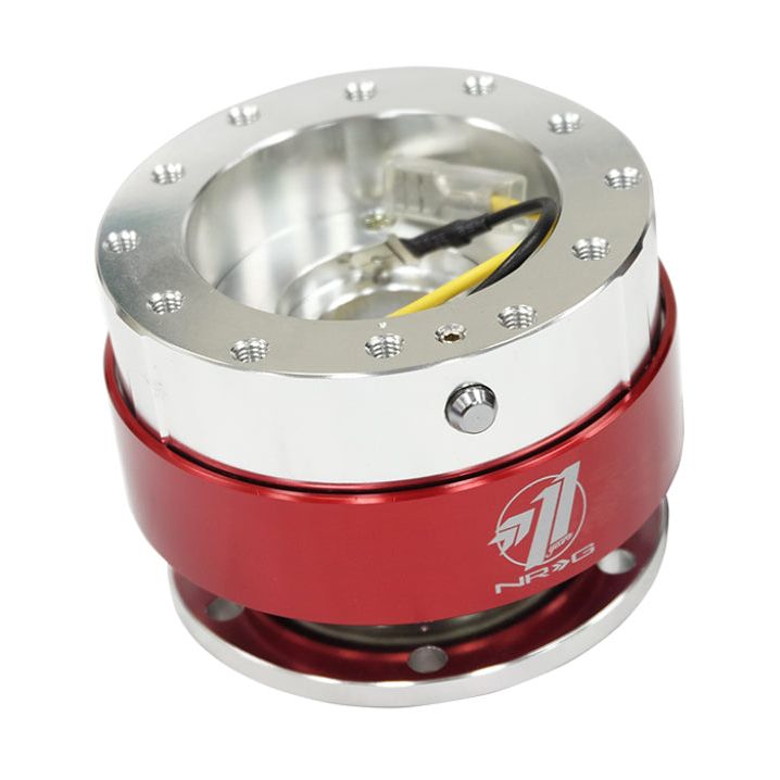 NRG Quick Release - Silver Body/ Red Chrome Ring - SMINKpower Performance Parts NRGSRK-100RD NRG