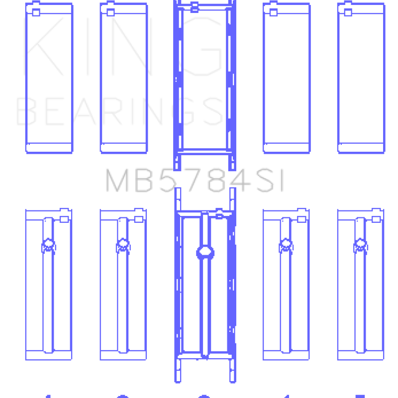 King 13-15 BMW 320i Main Bearing Set-Bearings-King Engine Bearings-KINGMB5784SI-SMINKpower Performance Parts