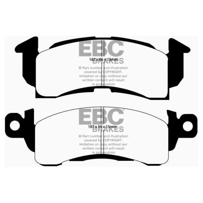 EBC 73-74 Buick Apollo 4.1 Yellowstuff Front Brake Pads-Brake Pads - Performance-EBC-EBCDP41145R-SMINKpower Performance Parts