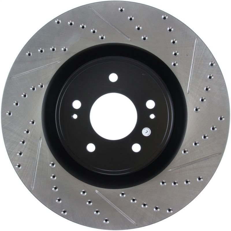 StopTech Slotted & Drilled Sport Brake Rotor-Brake Rotors - Slot & Drilled-Stoptech-STO127.46076L-SMINKpower Performance Parts