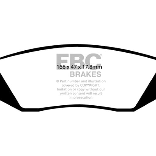 EBC 06-09 Chrysler Aspen 4.7 Extra Duty Rear Brake Pads-Brake Pads - Performance-EBC-EBCED91639-SMINKpower Performance Parts