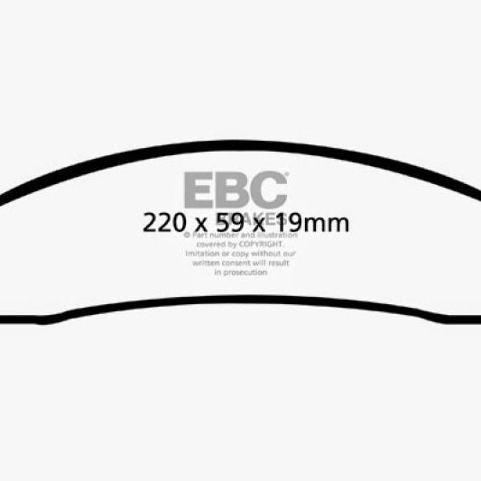 EBC 06-11 Dodge Ram 1500 Mega Cab 2WD Yellowstuff Front Brake Pads-Brake Pads - Performance-EBC-EBCDP41650R-SMINKpower Performance Parts