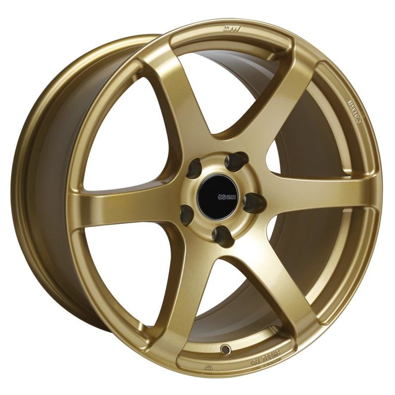 Enkei T6S 17x8 45mm Offset 5x100 Bolt Pattern 72.6 Bore Gold Wheel-Wheels - Cast-Enkei-ENK485-780-8045GG-SMINKpower Performance Parts
