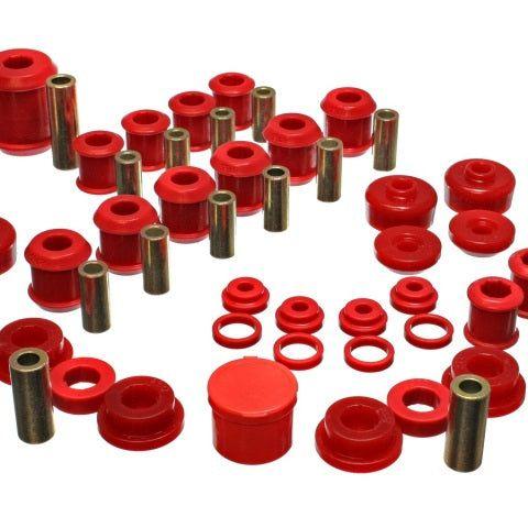 Energy Suspension 95-99 Mitsubishi Eclipse FWD/AWD Red Hyper-flex Master Bushing Set-Bushing Kits-Energy Suspension-ENG5.18107R-SMINKpower Performance Parts