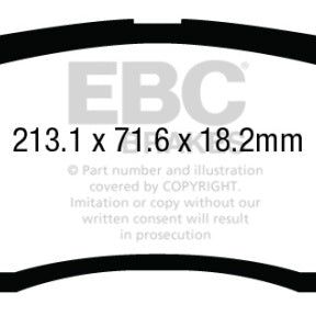 EBC 13+ Ford F250 (inc Super Duty) 6.2 (2WD) Greenstuff Front Brake Pads-Brake Pads - Performance-EBC-EBCDP63015-SMINKpower Performance Parts