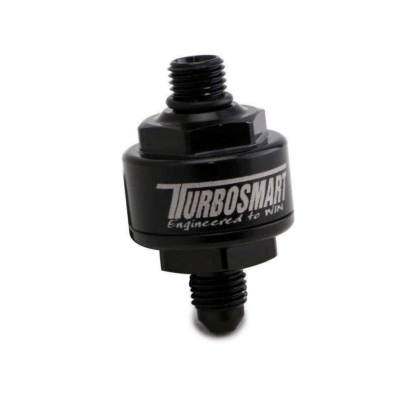 Turbosmart Billet Turbo Oil Feed Filter w/ 44 Micron Pleated Disc AN-4 Male to AN-4 ORB- Black-Oil Filter Other-Turbosmart-TURTS-0804-1003-SMINKpower Performance Parts