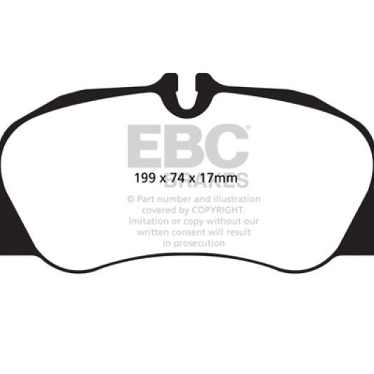 EBC 09-12 Porsche 911 (997) (Cast Iron Rotor only) 3.6 Carrera 2 Yellowstuff Front Brake Pads-Brake Pads - Performance-EBC-EBCDP42057R-SMINKpower Performance Parts