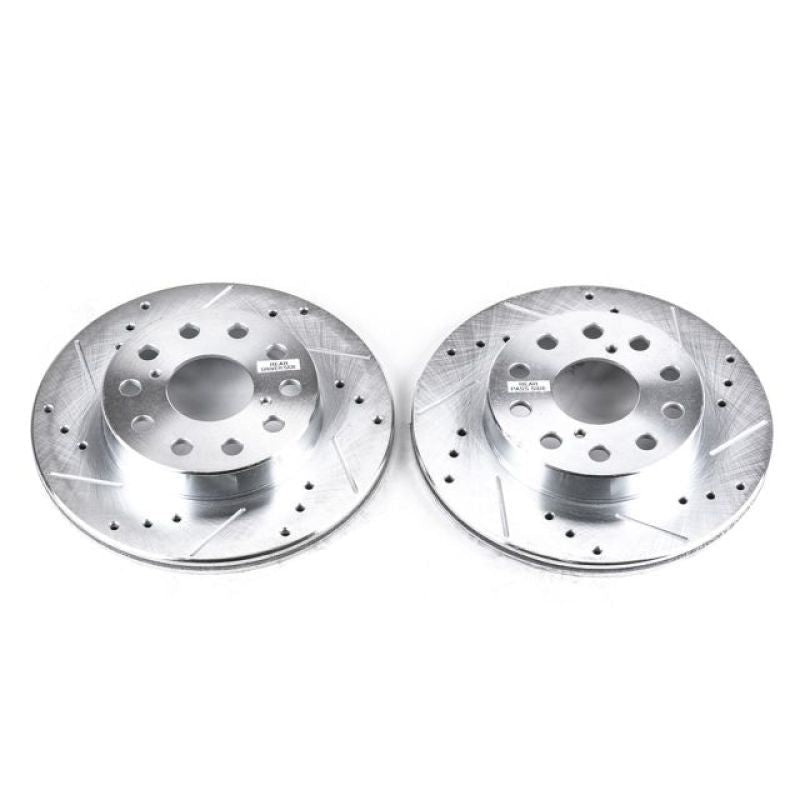 Power Stop 91-95 Toyota MR2 Rear Evolution Drilled & Slotted Rotors - Pair - SMINKpower Performance Parts PSBJBR593XPR PowerStop