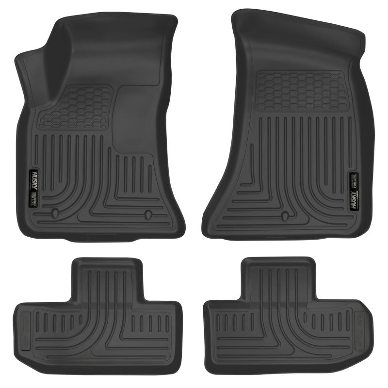 Husky Liners 16-22 Dodge Challenger (RWD) Front & Second Row Black Floor Liners-Floor Mats - Rubber-Husky Liners-HSL99171-SMINKpower Performance Parts