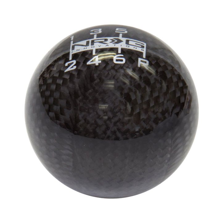 NRG Universal Ball Style Shift Knob - Black Carbon Fiber (6 Speed Pattern)-Shift Knobs-NRG-NRGSK-300BC-1-SMINKpower Performance Parts