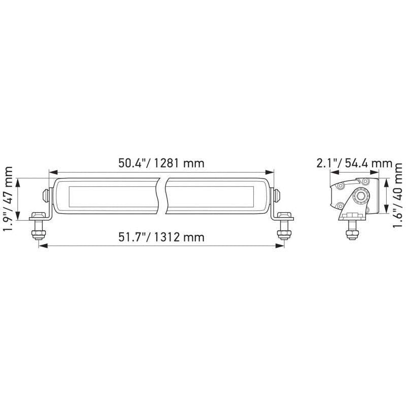 Hella Universal Black Magic 50in Thin Light Bar - Driving Beam - SMINKpower Performance Parts HELLA358176331 Hella