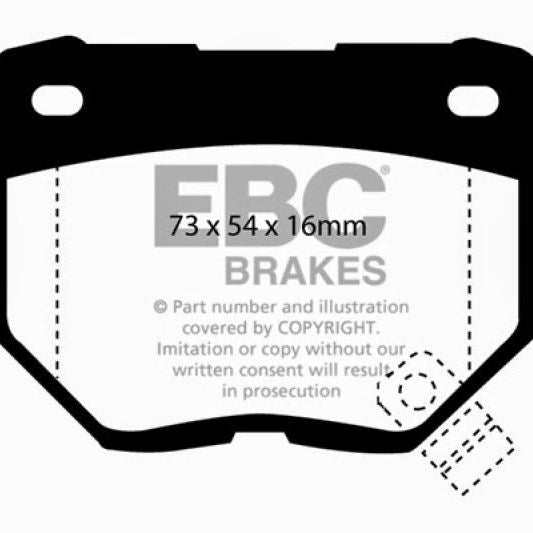 EBC 89-95 Nissan Skyline (R32) 2.6 Twin Turbo GT-R Yellowstuff Rear Brake Pads-Brake Pads - Performance-EBC-EBCDP4826R-SMINKpower Performance Parts