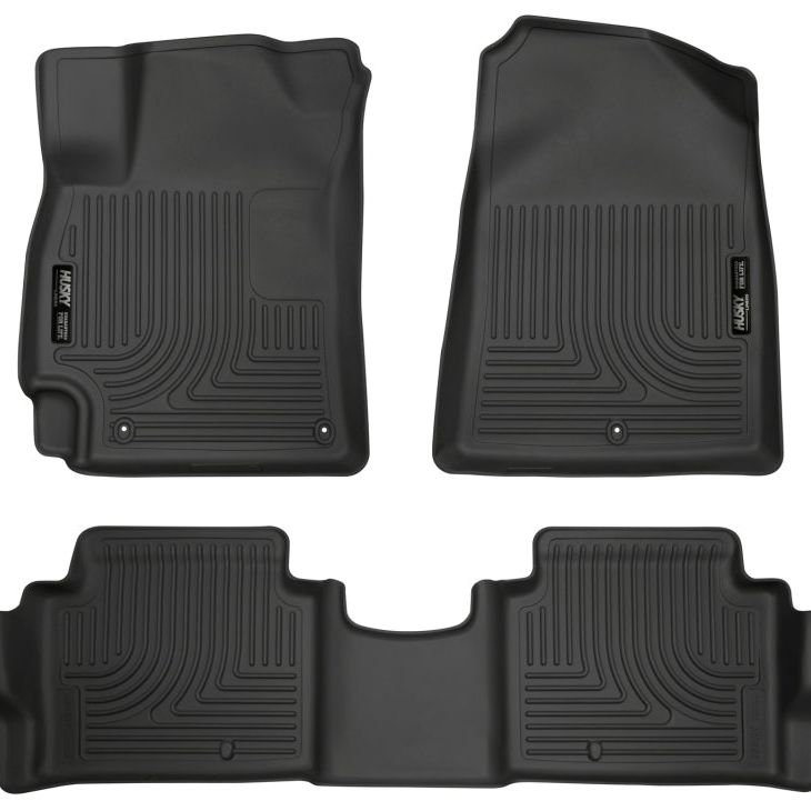 Husky Liners 2017 Hyundai Elantra Weatherbeater Black Front and Second Row Floor Liners-Floor Mats - Rubber-Husky Liners-HSL98871-SMINKpower Performance Parts