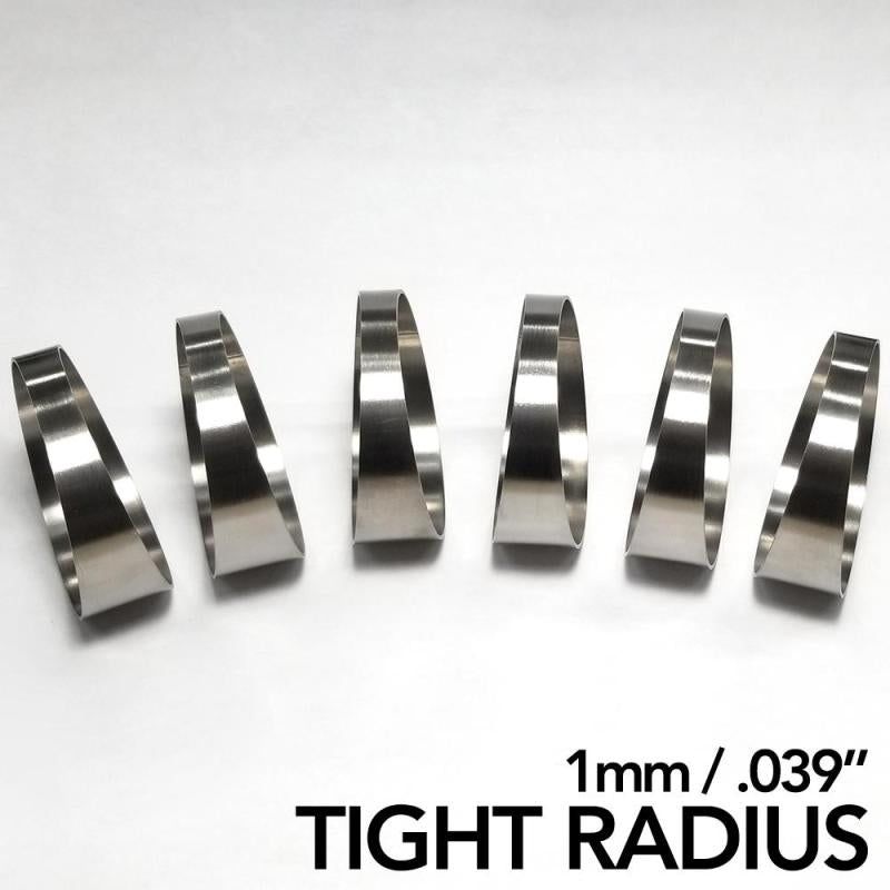 Ticon Industries 1.50in 7.5 Degree 1D/1.5in CLR Tight Radius 1mm Wall Titanium Pie Cuts - 6pk