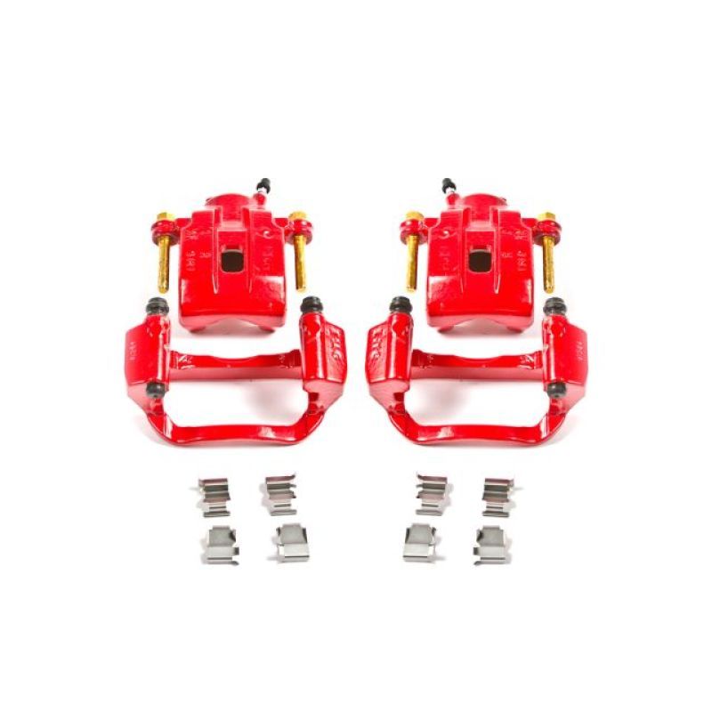 Power Stop 08-15 Toyota Sequoia Rear Red Calipers w/Brackets - Pair-Brake Calipers - Perf-PowerStop-PSBS3276-SMINKpower Performance Parts