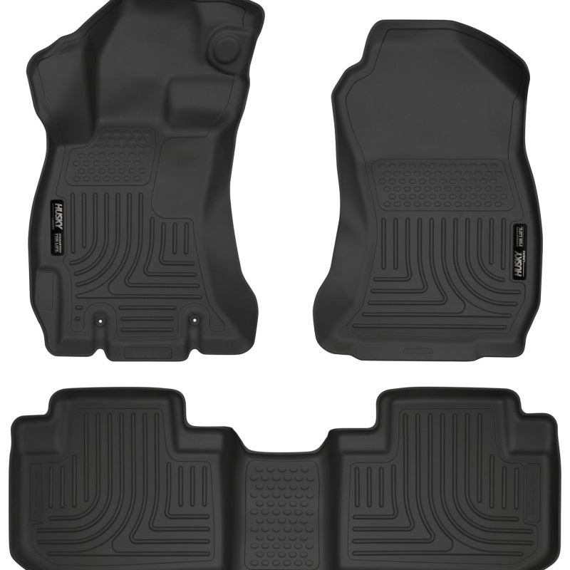 Husky Liners 14 Subaru Forester Weatherbeater Black Front & 2nd Seat Floor Liners-Floor Mats - Rubber-Husky Liners-HSL99881-SMINKpower Performance Parts