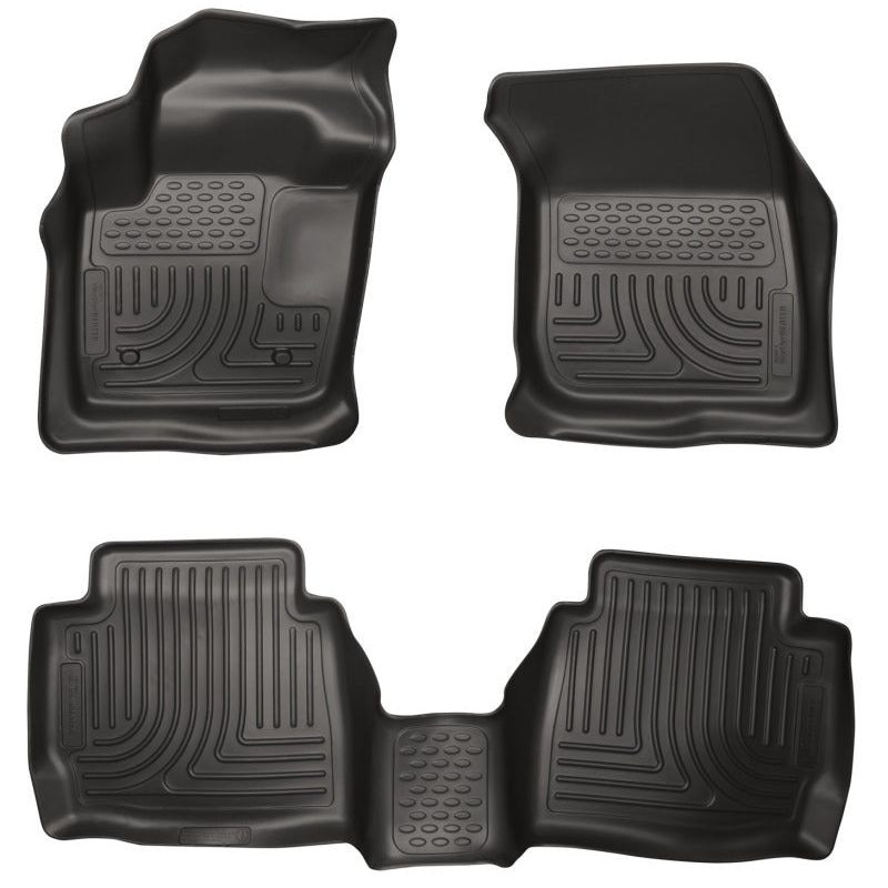 Husky Liners 13-16 Ford Fusion WeatherBeater Combo Black Floor Liners-Floor Mats - Rubber-Husky Liners-HSL99751-SMINKpower Performance Parts