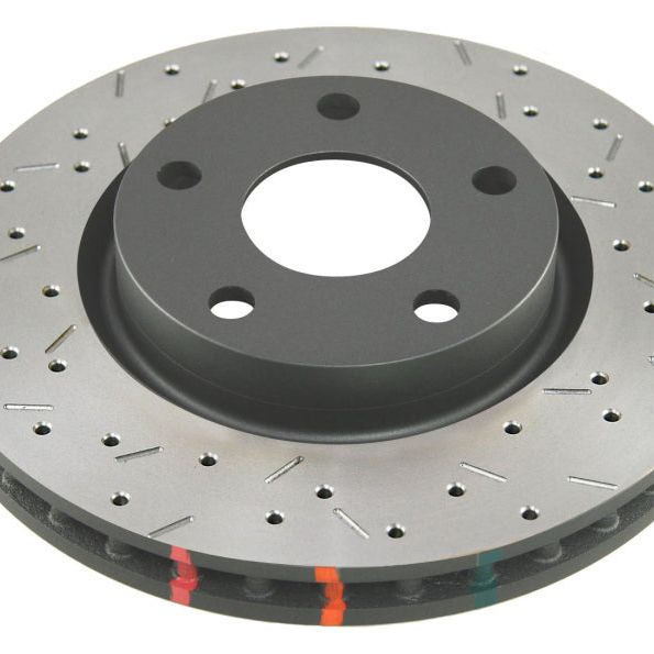 DBA 2016-2017 Ford Focus RS Drilled & Slotted 4000 Series Rotor-Brake Rotors - Slot & Drilled-DBA-DBA42968BLKXS-SMINKpower Performance Parts