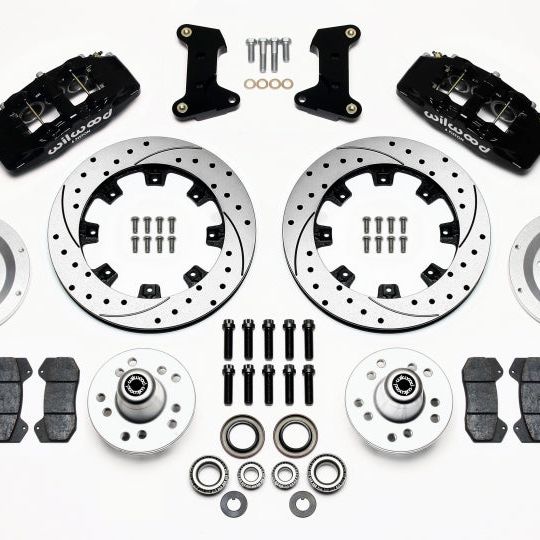 Wilwood Dynapro 6 Front Hub Kit 12.19in Drilled 74-80 Pinto/Mustang II Disc Spindle only - SMINKpower Performance Parts WIL140-10742-D Wilwood