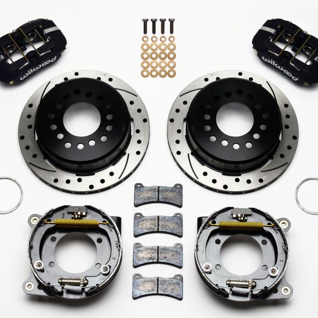 Wilwood Dynapro Low-Profile 11.00in P-Brake Kit Drilled Ford 8.8 w/2.50in Offset-5 Lug - SMINKpower Performance Parts WIL140-11396-D Wilwood