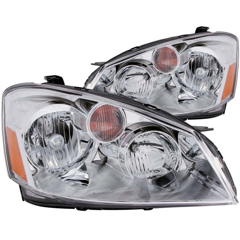 ANZO 2005-2006 Nissan Altima Crystal Headlights Chrome-Headlights-ANZO-ANZ121294-SMINKpower Performance Parts