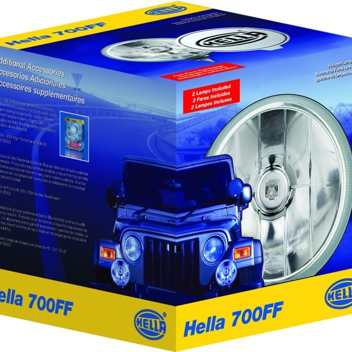 Hella 700FF H3 12V/55W Halogen Driving Lamp Kit - SMINKpower Performance Parts HELLA010032801 Hella