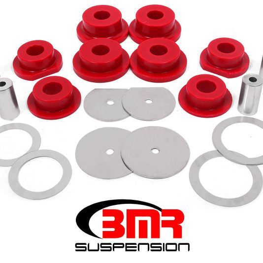 BMR 08-18 Dodge Challenger Rear Cradle Bushing Kit Polyurethane - Red - SMINKpower Performance Parts BMRSCB111 BMR Suspension