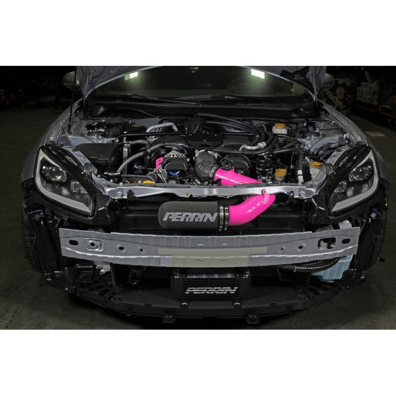 Perrin 22-23 Subaru BRZ/GR86 Cold Air Intake - Hyper Pink - SMINKpower Performance Parts PERPSP-INT-335HP Perrin Performance