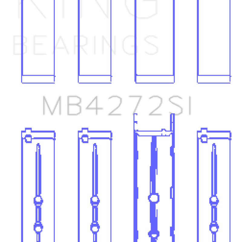 King Holden Alloytec 175/190 Crankshaft Main Bearing Set-Bearings-King Engine Bearings-KINGMB4272SI-SMINKpower Performance Parts