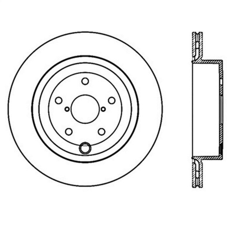 StopTech Power Slot 08-10 Subaru Impreza STi Rear Left Slotted Rotor-Brake Rotors - Slotted-Stoptech-STO126.47030SL-SMINKpower Performance Parts