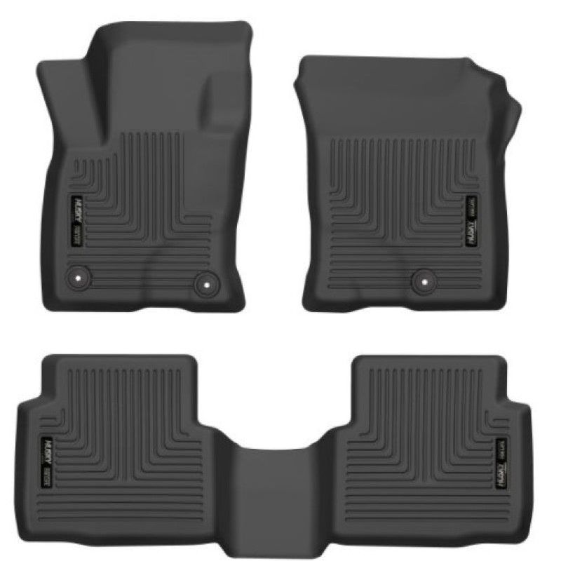 Husky Liners 20-21 Ford Escape All Models Exc Hybrid Weatherbeater Front and 2nd Seat Liners - BLK - SMINKpower Performance Parts HSL95721 Husky Liners