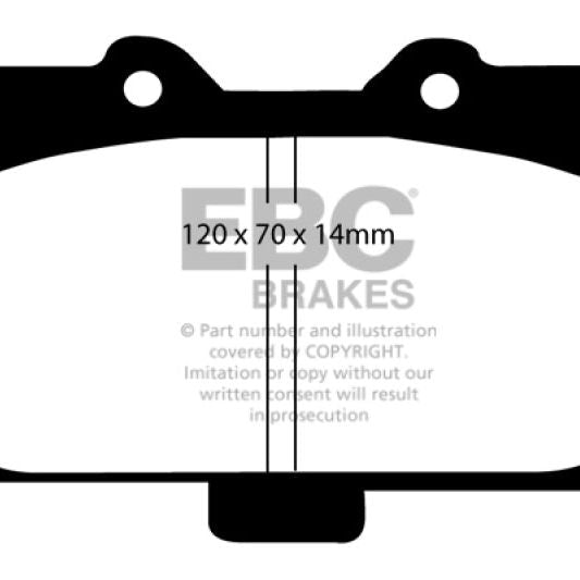 EBC 89-95 Nissan Skyline (R32) 2.6 Twin Turbo GT-R Yellowstuff Front Brake Pads-Brake Pads - Performance-EBC-EBCDP41200R-SMINKpower Performance Parts