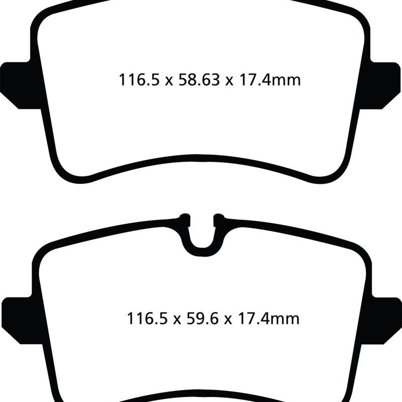 EBC 11 Audi A6 2.0 Turbo Yellowstuff Rear Brake Pads-Brake Pads - Performance-EBC-EBCDP42082R-SMINKpower Performance Parts