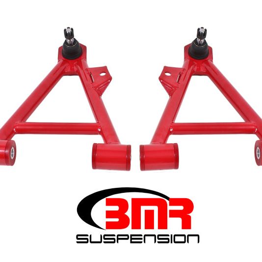 BMR 94-04 Mustang Lower Non-Adj. A-Arms (Coilover Only) w/ STD. Ball Joint (Poly) - Red - SMINKpower Performance Parts BMRAA041R BMR Suspension